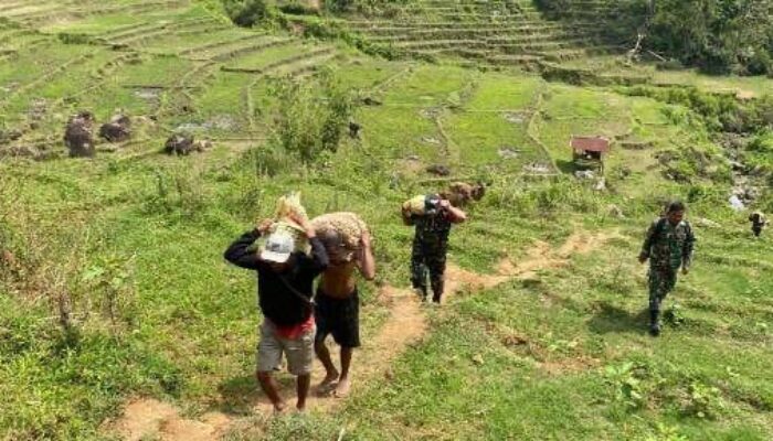 Lewat Program TMMD, TNI Buka Akses Jalan Baru untuk Petani di Cibal