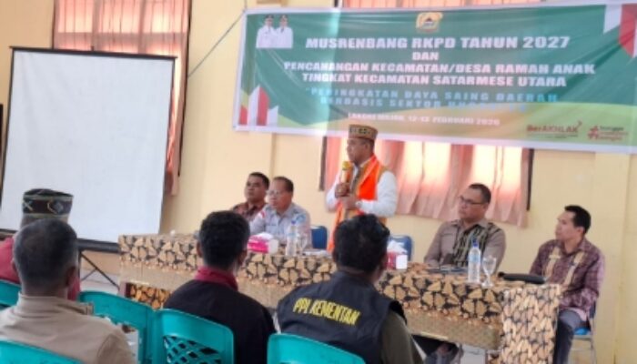 Musrenbang RKPD 2027, Bupati Hery Nabit Tekankan Pembangunan Berkelanjutan dan Pemerataan Desa