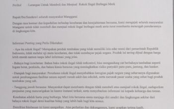 Tegas! Satpol PP Manggarai Keluarkan Surat Larangan Rokok Ilegal