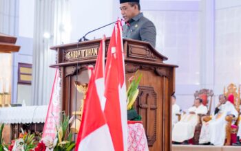 Bupati Hery Nabit Ajak Semua Elemen Bersatu Wujudkan Kedaulatan, Keadilan, dan Kemakmuran di Misa Kenegaraan HUT RI ke-81