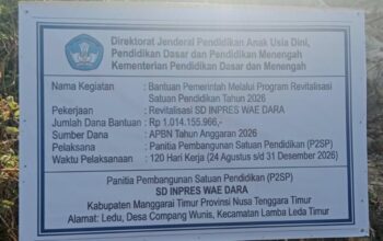 Revitalisasi SDI Wae Dara Disambut Antusias, Kepala Sekolah Apresiasi Pemerintah Pusat dan Daerah